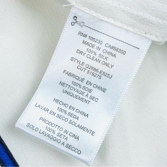 EQUIPMENT • Henri Plaid Silk Long Sleeve Button-Down Shirt, XS - Picture 12 of 13